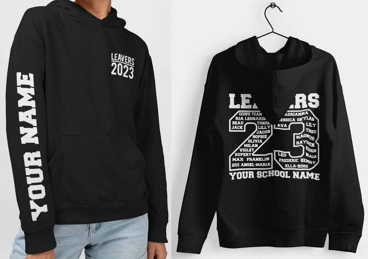 Black best sale leavers hoodie