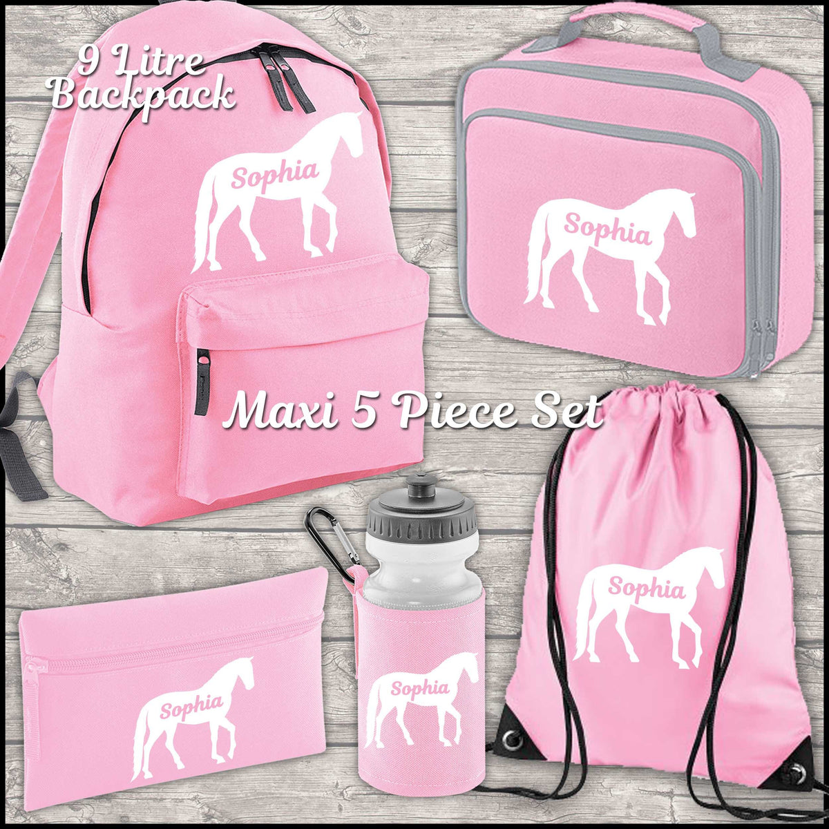 Personalised Horse Backpack Kids 18 12 or 9 Litre Boys Girls Name Lunc Make It Personal Gift Shop