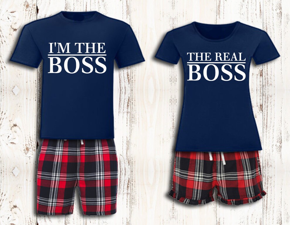 Matching Couples Matching Personalised Pjs Personalised Boss