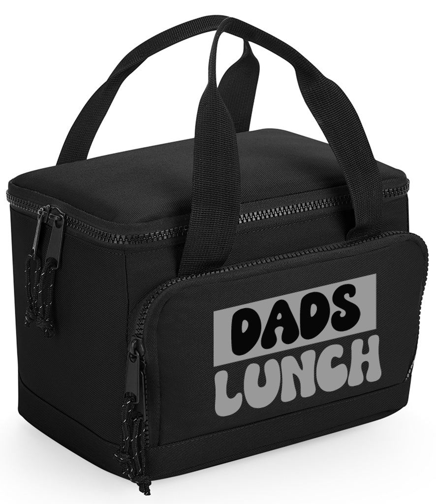 Dads Lunch or Any Name Recycled Mini Cooler Lunch Bag Picnic Bag Military Green, Black or Pure Grey