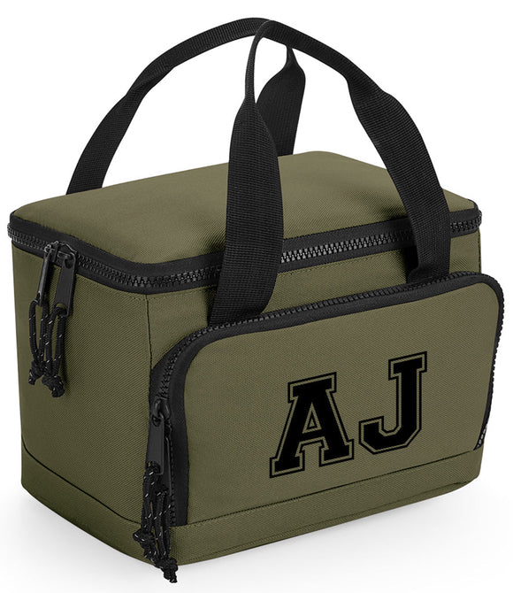Personalised Recycled Mini Cooler Bag Military Green, Pure Grey or Black