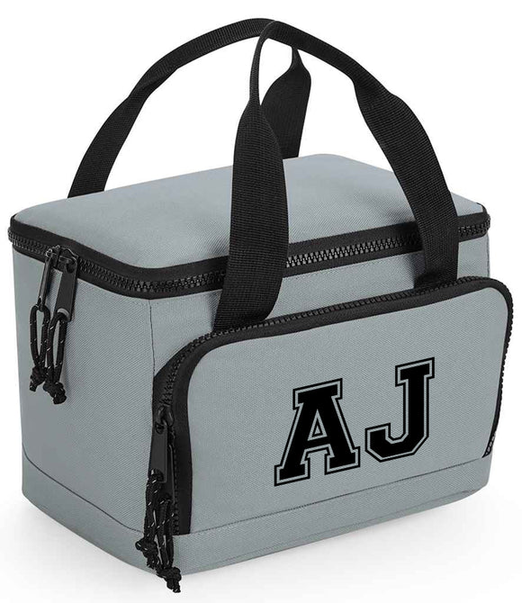 Personalised Recycled Mini Cooler Bag Pure Grey, Black or Military Green
