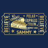 Personalised Matching Christmas Pyjamas: Polar Express Golden Ticket