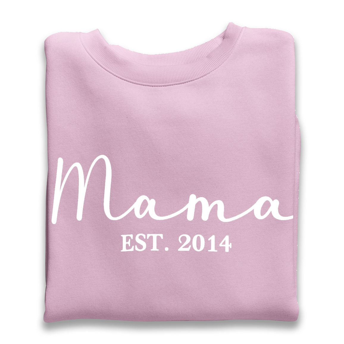 Personalised Mama and Mini EST Sweatshirt Baby Pink, Mother's Day Gift, Mummy Birthday Gift, New Mum Gift