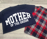 Personalised Mother of the Groom Custom Red Navy Tartan Loungewear Birthday Gift