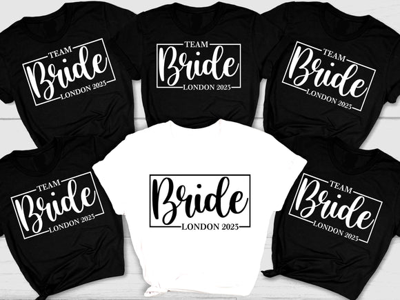 Personalised Hen Party TShirts Team Bride Bachelorette Party T-Shirts Hen Night Shirts TShirts Bachelorette Party Shirts Bachelorette Gifts