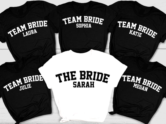 Personalised Hen Party TShirts Team Bride Bachelorette Party T-Shirts Hen Night Shirts TShirts Bachelorette Party Shirts Bachelorette Gifts