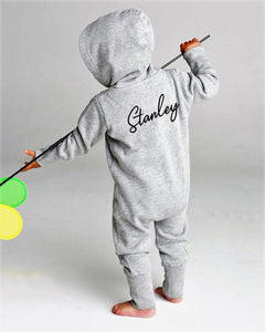 Personalised Baby All In One Zip Up Tracksuit With Hood Make It Personal Gift Shop