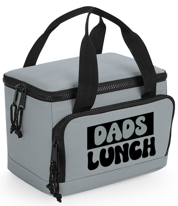 Dads Lunch or Any Name Recycled Mini Cooler Lunch Bag Picnic Bag Pure Grey, Black or Military Green