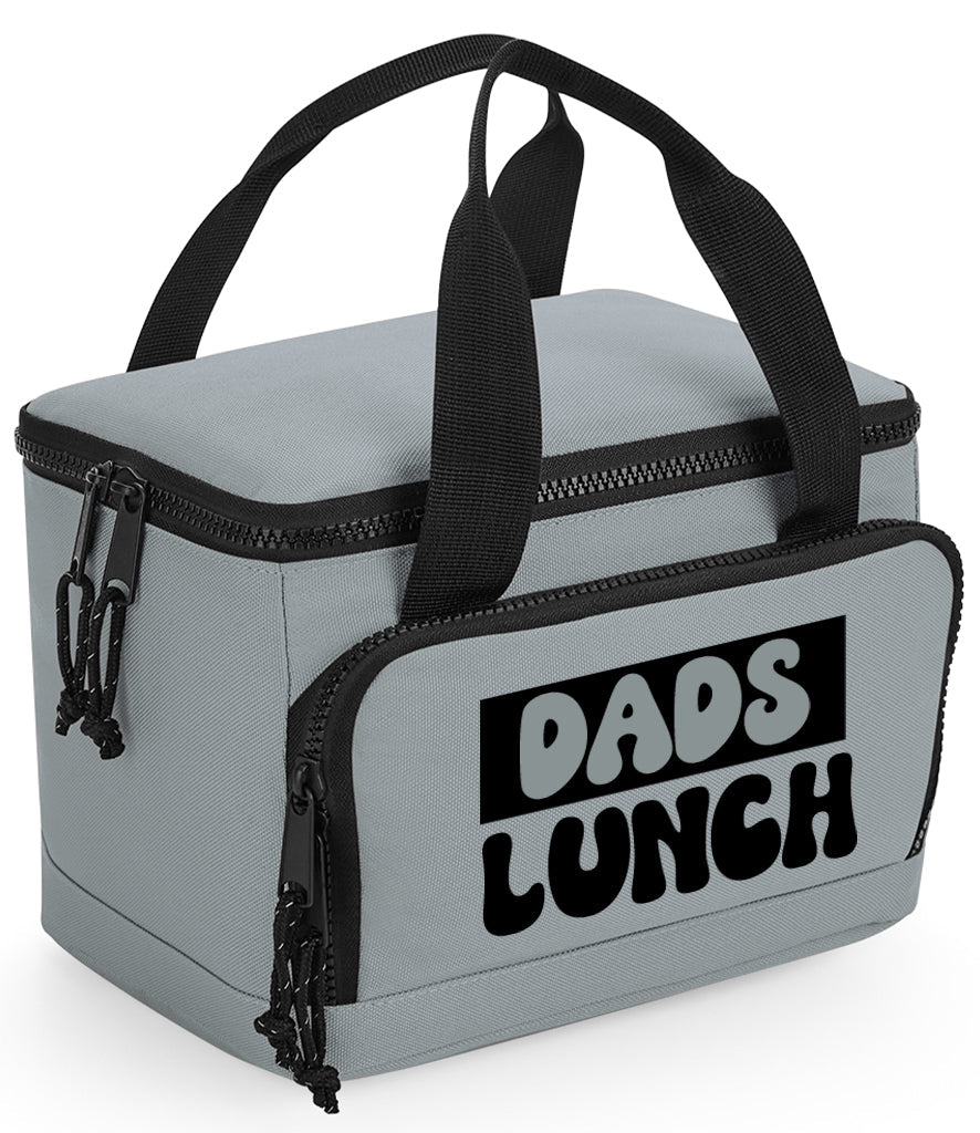 Dads Lunch or Any Name Recycled Mini Cooler Lunch Bag Picnic Bag Black, Pure Grey or Military Green