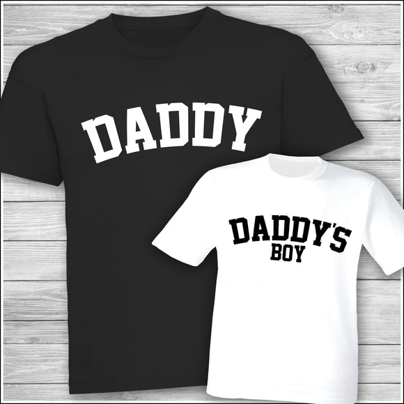 Daddy Matching T-Shirt, Daddy Since, Daddy's Girl, Daddy's Boy Father's Day Gift Daddy Birthday Gift Black