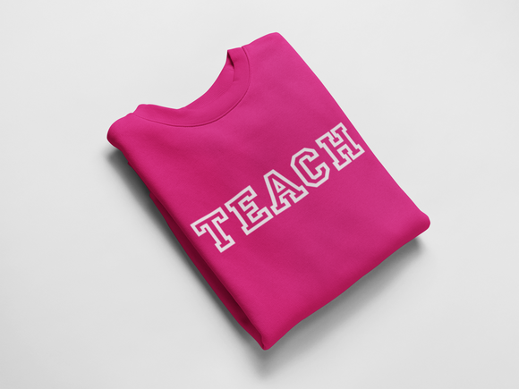 Teacher Gift, Teach Jumper, Personalised Jumper, Best Teacher Jumper, Teach Leaving Gift Hot Pink
