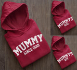 Mummy Matching Hoodies, Mummy Since, Mummys Girl, Mummys Boy Mother's Day Gift Mummy Birthday Gift Red Hot Chilli