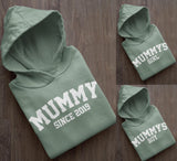 Mummy Matching Hoodies, Mummy Since, Mummys Girl, Mummys Boy Mother's Day Gift Mummy Birthday Gift Peppermint
