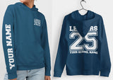Custom Leavers Hoodie 2025 Schools, Colleges, Universities & Clubs Hawaiian Blue