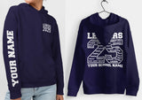 Custom Leavers Hoodie 2025 Schools, Plus Sizes 3XL 4XL 5XL Colleges, Universities & Clubs New French Navy