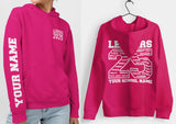 Custom Leavers Hoodie 2025 Schools, Colleges, Universities & Clubs Hot Pink