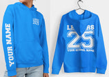 Personalised Leavers Hoodie 2025 Schools, Plus Sizes 3XL 4XL 5XL Colleges, Universities & Clubs Purple
