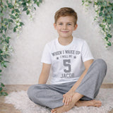 Personalised 5th Birthday Pyjamas – “When I Wake Up I Will Be 5” – Add Any Name and Number – Kids Birthday PJs Set (Copy) (Copy) (Copy)