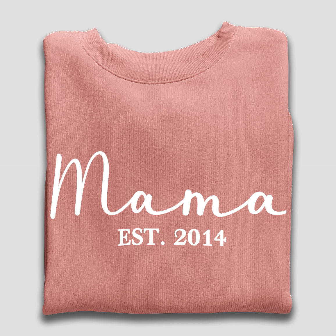 Personalised Mama and Mini EST Sweatshirt Dusty Pink, Mother's Day Gift, Mummy Birthday Gift, New Mum Gift