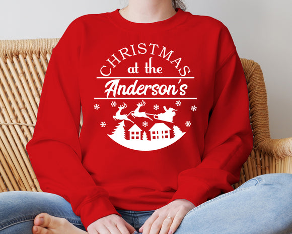 Personalised Christmas Jumper Christmas At The Matching Family Sweatshirt