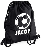 Personalised Sports Set Boot Bag Water Bottle and Gym Bag Black ADD Your NAME Football