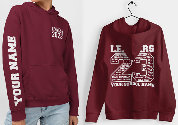 Burgundy store leavers hoodie