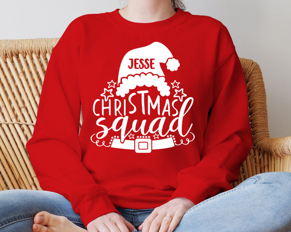 Personalised Matching Christmas Jumper Christmas Squad Family Sweatshirts