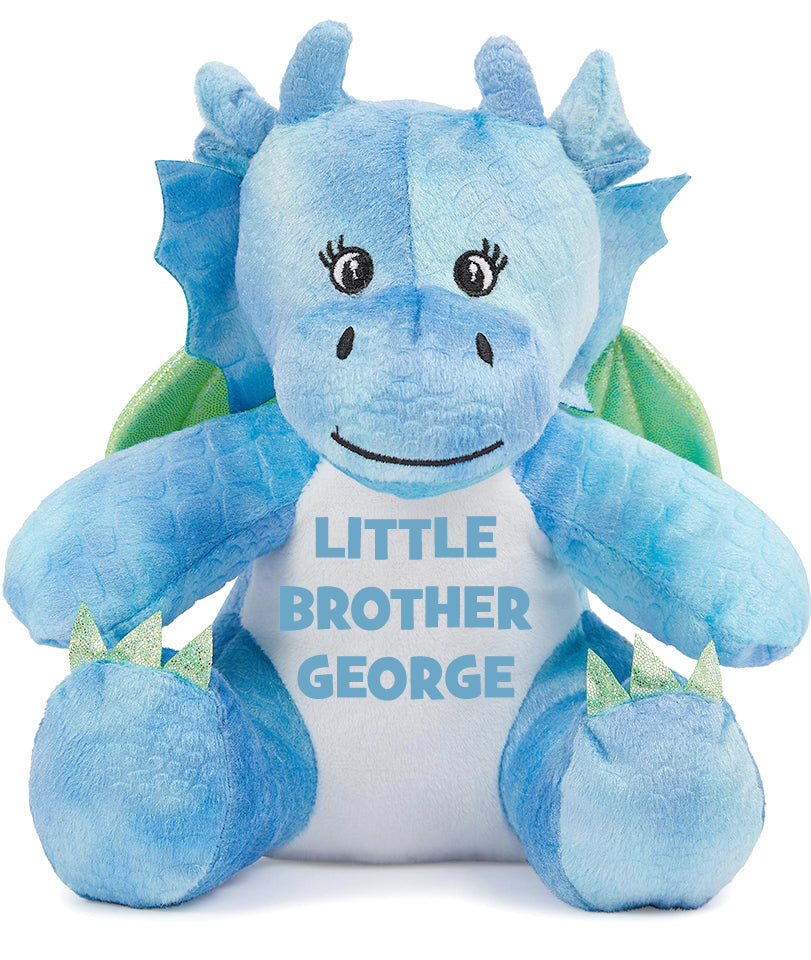 Personalised Dragon Teddy Bear Big brother Little brother Big Sister P