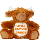 Big Brother Little Brother Highland Cow Teddy Bear Big Sister Little Sister Soft Plush Animal Mumbles Teddy