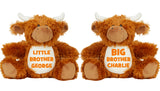 Big Brother Little Brother Highland Cow Teddy Bear Big Sister Little Sister Soft Plush Animal Mumbles Teddy