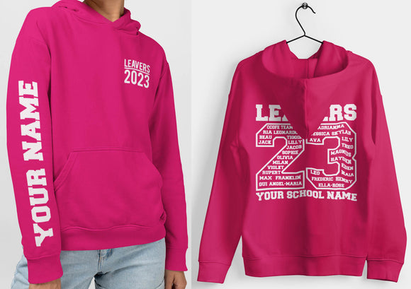 Hot Pink Leavers Hoodie, Schools, Colleges, Universities & Clubs 2023