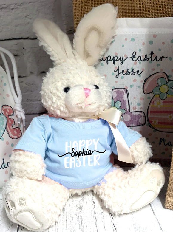 Personalised Cute Easter Bunny Blue