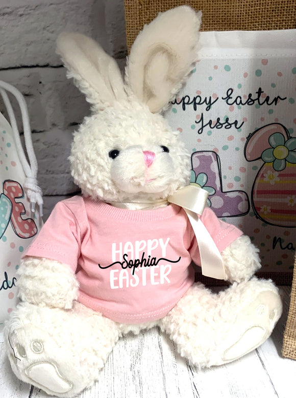 Personalised Cute Easter Bunny Pink