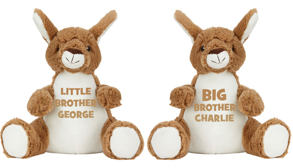 Big Brother Little Brother Kangaroo Teddy Bear Big Sister Little Sister Soft Plush Animal Mumbles Teddy