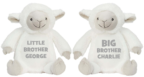 Big Brother Little Brother Lamb Teddy Bear Big Sister Little Sister Soft Plush Animal Mumbles Teddy