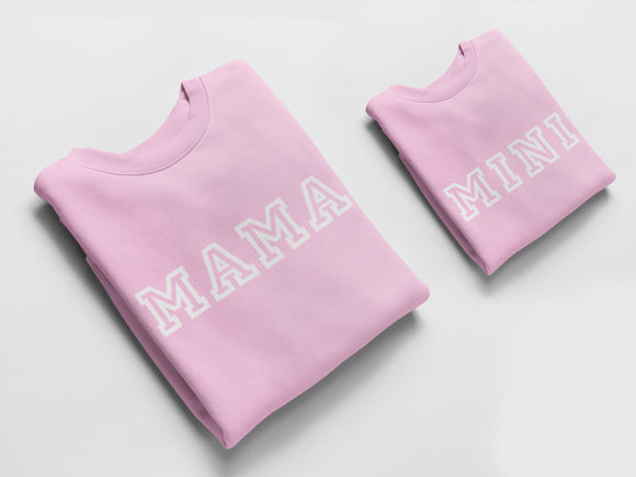 Baby Pink Mama and Mini Jumpers, Matching Jumpers Mother's Day Gift Mummy Birthday Gift