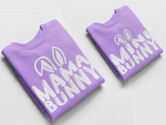 Mama and Mini Easter Jumpers, Matching Jumpers Easter Gift Lavender