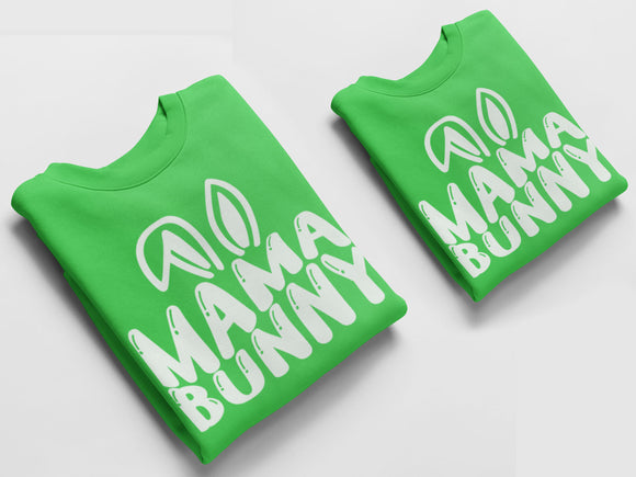 Mama and Mini Easter Jumpers, Matching Jumpers Easter Gift Lime Green