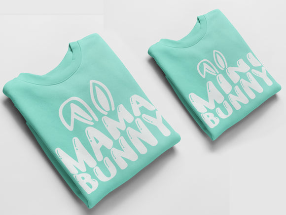 Mama and Mini Easter Jumpers, Matching Jumpers Easter Gift Peppermint