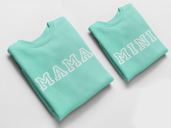 Peppermint Mama and Mini Jumpers, Matching Jumpers Mother's Day Gift Mummy Birthday Gift