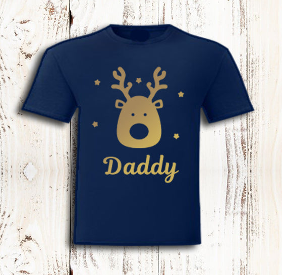 Personalised Matching Family Christmas Pyjamas Reindeer Tartan Design