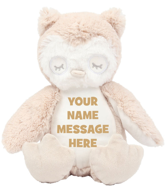 Personalised Owl Teddy Bear Big brother Little brother Big Sister Paige Boy Flower Girl Birthday Gift Plush Animal Mumbles Bear