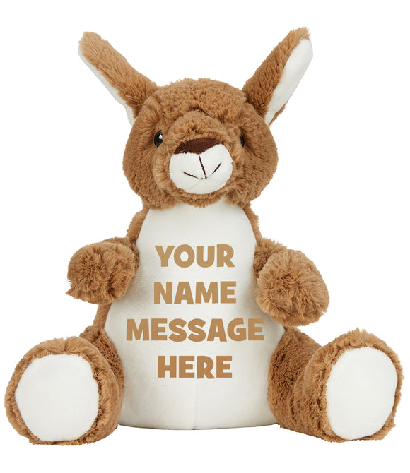 Personalised Kangaroo Teddy Bear Big Sister Little Sister Flower Girl Birthday Gift Soft Plush Animal Mumbles Teddy