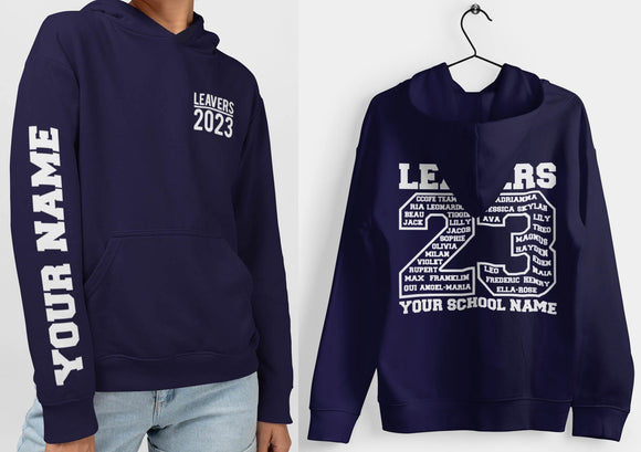 French Navy Leavers Hoodie, Schools, Colleges, Universities & Clubs 2023