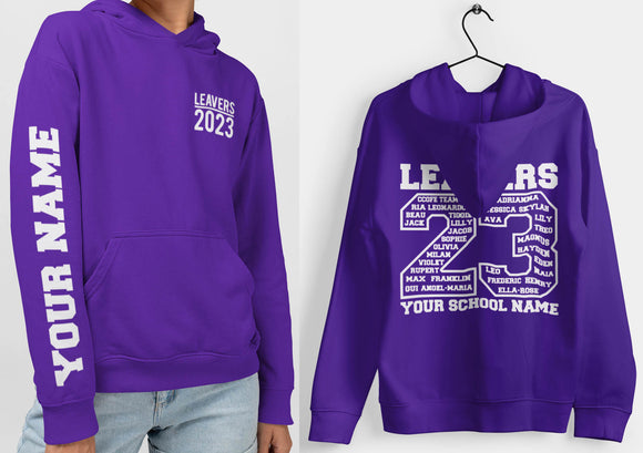 Purple Leavers Hoodie, Schools, Colleges, Universities & Clubs 2023
