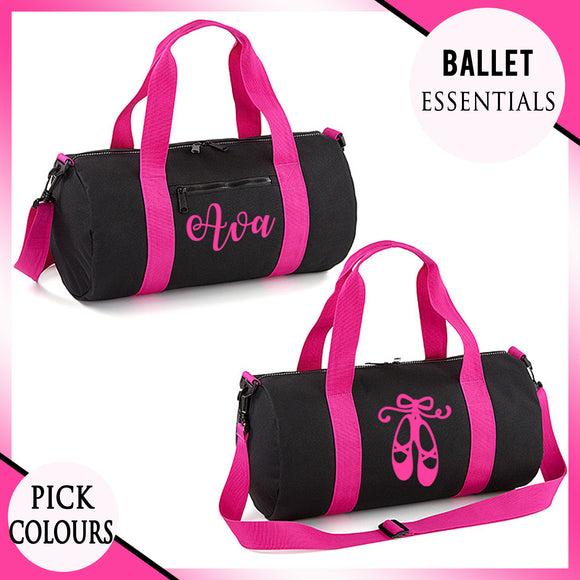 Personalised Mini Barrel Bag Kit Bag Boot Bag Drawstring Bag Sports Bag Gym Kit Bag Swimming Bag Dance Bag Ballet Bag