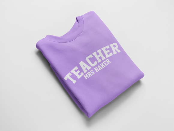 Teacher Gift, Teacher Jumper, Personalised Jumper, Best Teacher Jumper, Teach Leaving Gift Lavender