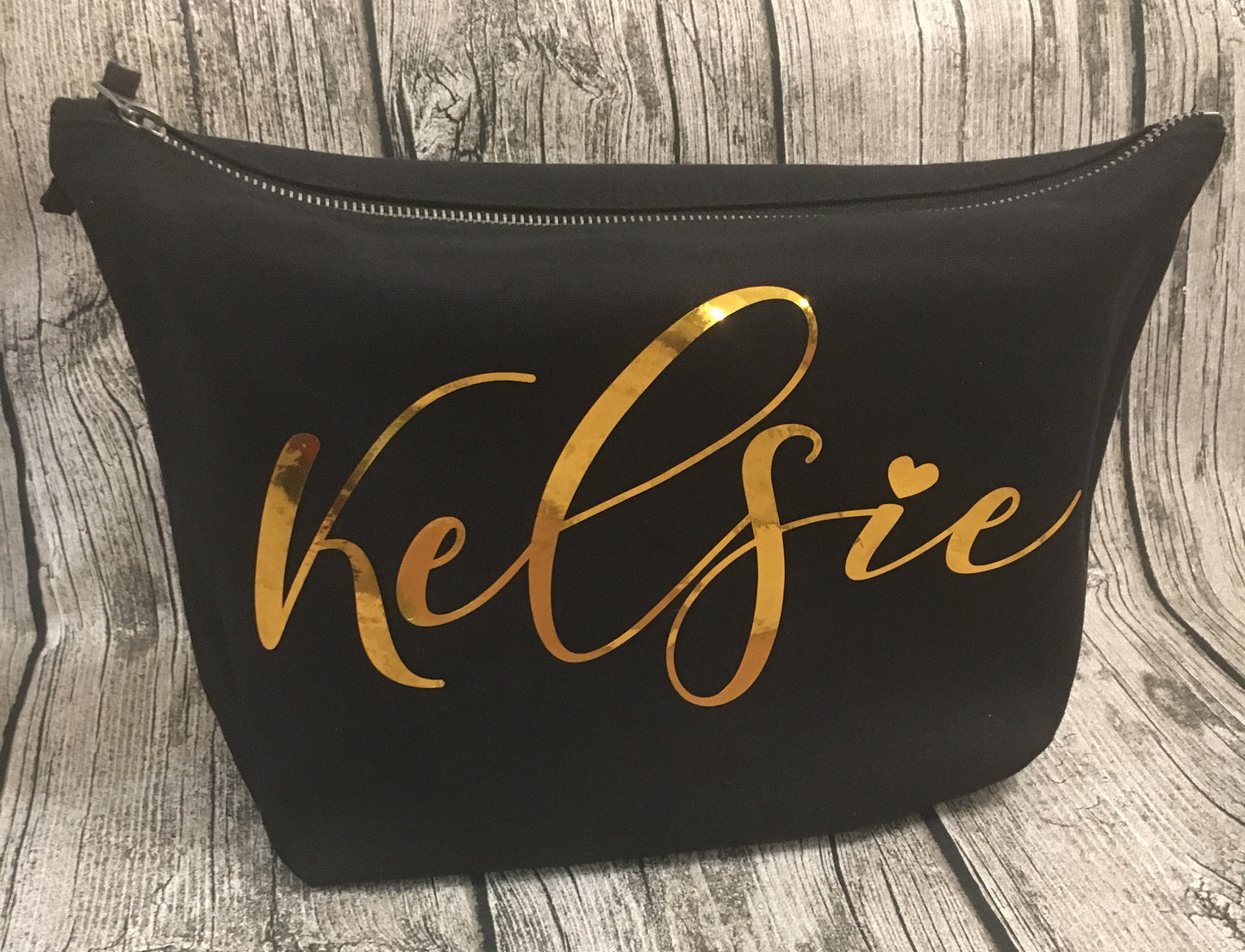 Personalised Black Multi Purpose Bag, Ideal for Makeup Bag  - Perfect for Bridesmaid Gifts