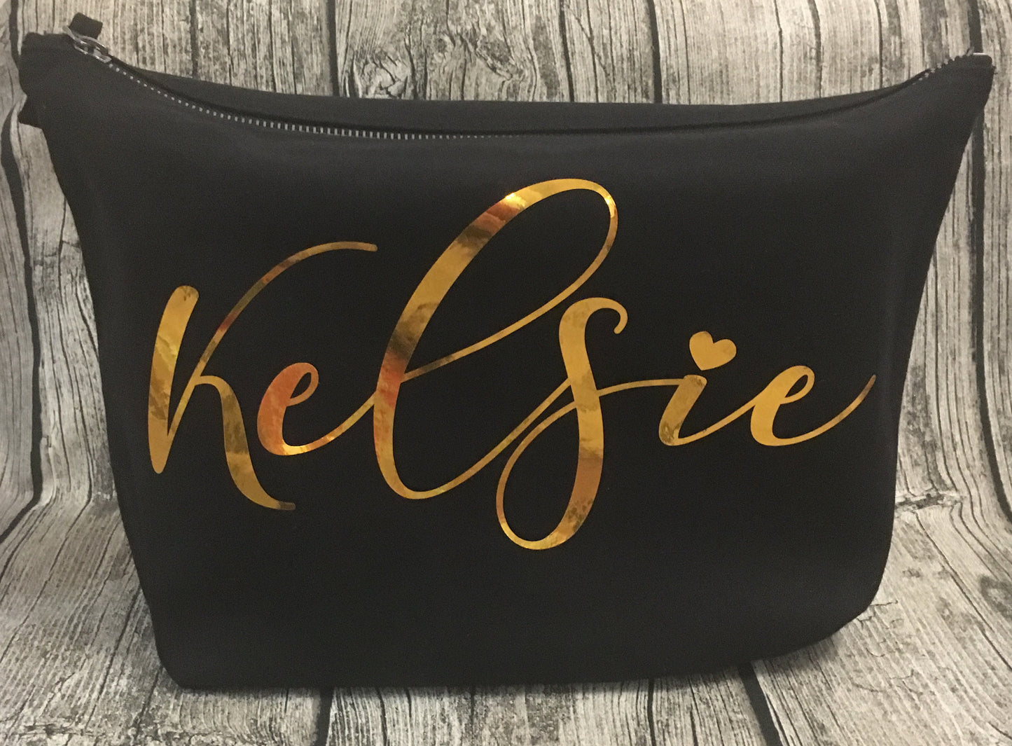 Personalised Black Multi Purpose Bag, Ideal for Makeup Bag  - Perfect for Bridesmaid Gifts